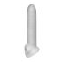 Fat Boy Micro Ribbed - návlek na penis (19 cm) - bílý