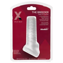 Perfect Fit Breeder - otevřený návlek na penis - bílý