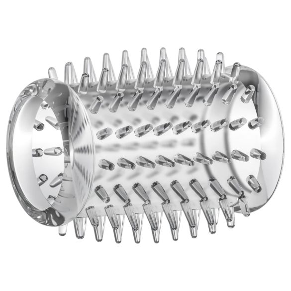 Stay Hard - návlek na penis s výstupky - transparentní