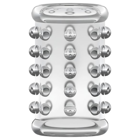 Stay Hard - erekční návlek na penis s výstupky - transparentní