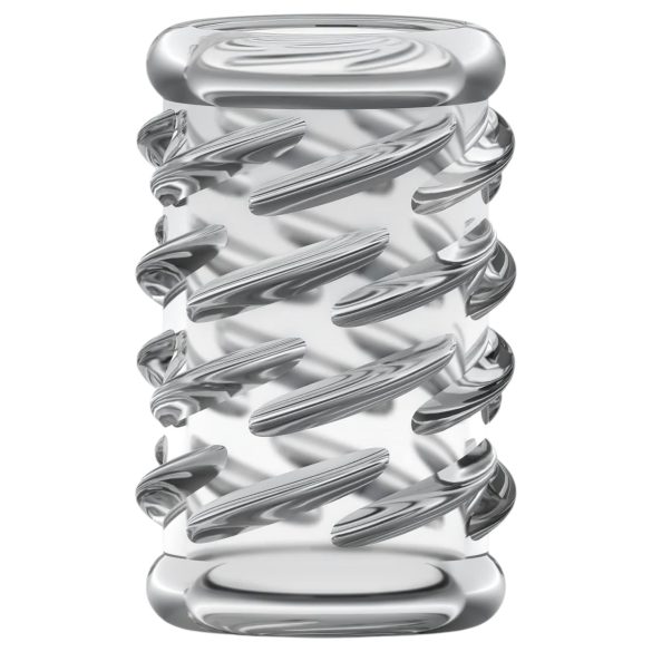 Stay Hard - erekční návlek na penis - vzorovaný - transparentní