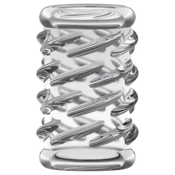 Stay Hard - erekční návlek na penis - vzorovaný - transparentní