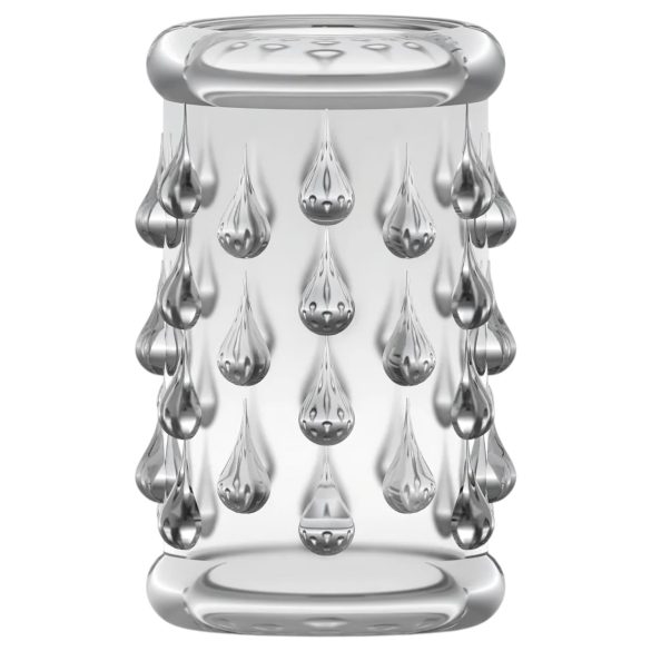 Stay Hard - erekční kroužek s výstupky - transparentní