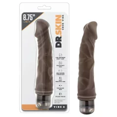 Dr. Skin Vibe No.6. - realistický vibrátor - hnědý