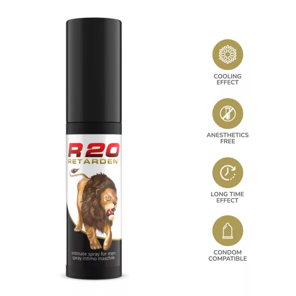 Intimateline R20 - chladivý zpožďovací sprej pro muže (20 ml)