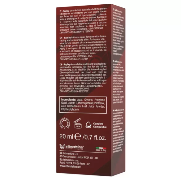 Intimateline Replay - zpožďovací sprej pro muže (20 ml)
