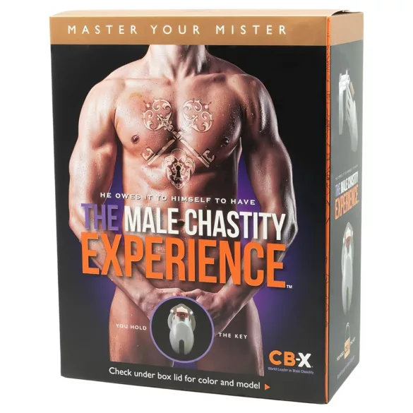 CB-6000 CB-X - pás cudnosti na penis s visacím zámkem - černý