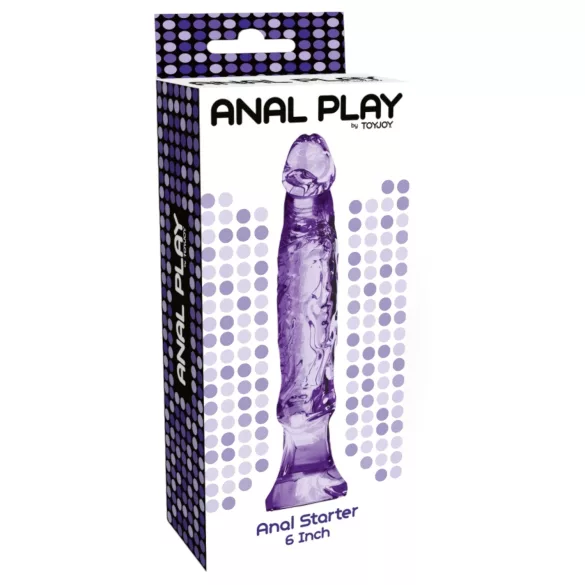 Toyjoy - anální dildo realistické - 16 cm - fialová