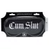 Au! - Saténová oční maska s nápisem „Cum Slut“ (černá)