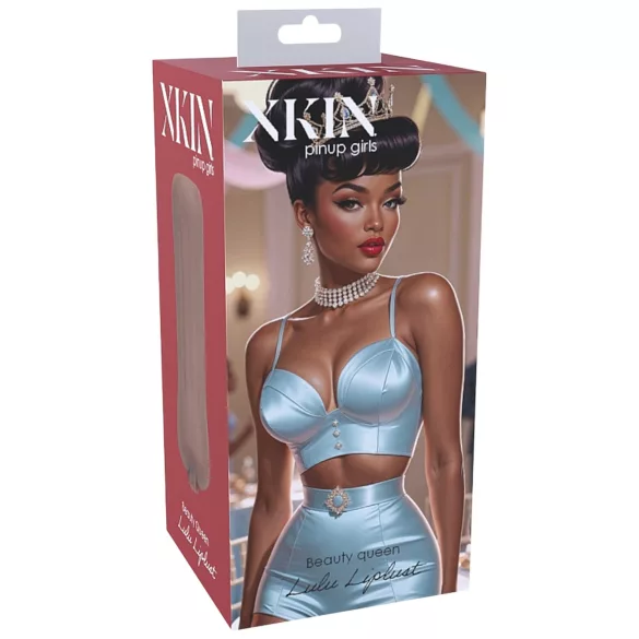 XKIN Beauty Queen Lulu - realistická umělá vagína masturbátor (tmavá přírodní)