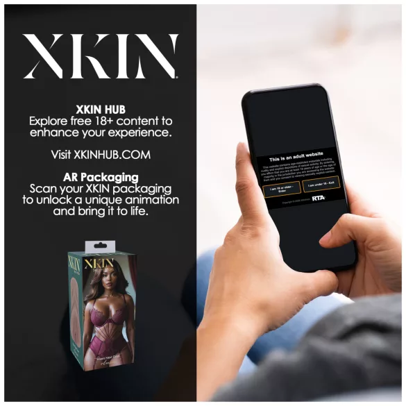 XKIN Next Door Amani - realistická umělá vagína masturbátor (tmavě přírodní)