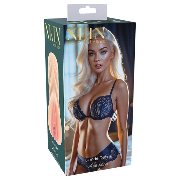 XKIN Desire Alessia - realistická umělá vagína masturbátor (přírodní)