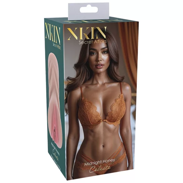 XKIN Honey Celeste - realistická umělá vagína masturbátor (přírodní)