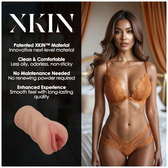 XKIN Honey Celeste - realistická umělá vagína masturbátor (přírodní)