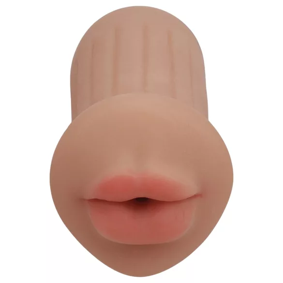 XKIN - umělá ústa masturbátor - S (tmavá přírodní)