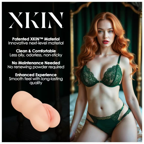 XKIN Temtress Nicolette - realistická umělá vagína masturbátor (přírodní)