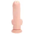 RealRock - realistický vibrátor s dvojitou hustotou (tělová barva) - 15 cm