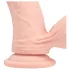 RealRock - realistický vibrátor s dvojitou hustotou (tělová barva) - 15 cm
