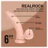 RealRock - realistický vibrátor s dvojitou hustotou (tělová barva) - 15 cm