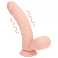   RealRock - realistický vibrátor s dvojitou hustotou (tělová barva) - 18 cm
