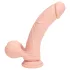 RealRock - realistický vibrátor s dvojitou hustotou (tělová barva) - 18 cm