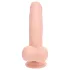 RealRock - realistický vibrátor s dvojitou hustotou (tělová barva) - 18 cm