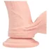RealRock - realistický vibrátor s dvojitou hustotou (tělová barva) - 18 cm