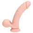 RealRock - realistický vibrátor s dvojitou hustotou (tělová barva) - 20 cm