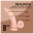 RealRock - realistický vibrátor s dvojitou hustotou (tělová barva) - 20 cm