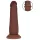 RealRock - realistické dildo s dvojitou hustotou (hnědé) - 15,5 cm