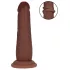 RealRock - realistické dildo s dvojitou hustotou (hnědé) - 15,5 cm