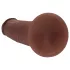RealRock - realistické dildo s dvojitou hustotou (hnědé) - 15,5 cm