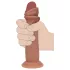 RealRock - realistické dildo s dvojitou hustotou (opálené) - 15,5 cm