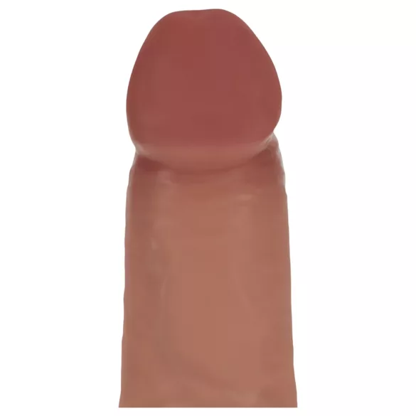 RealRock - realistické dildo s dvojitou hustotou (opálené) - 15,5 cm