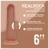 RealRock - realistické dildo s dvojitou hustotou (opálené) - 15,5 cm