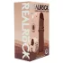 RealRock - realistické dildo s dvojitou hustotou (hnědé) - 18,5 cm