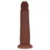 RealRock - realistické dildo s dvojitou hustotou (hnědé) - 18,5 cm