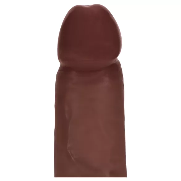 RealRock - realistické dildo s dvojitou hustotou (hnědé) - 18,5 cm