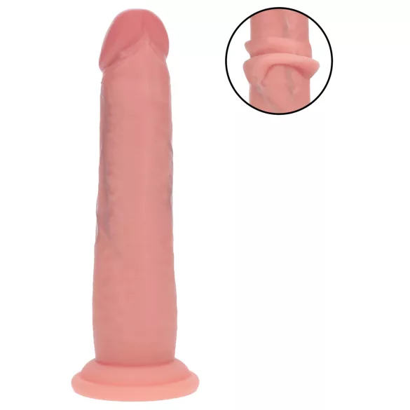 RealRock - realistické dildo s dvojitou hustotou (tělová barva) - 18,5 cm