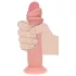 RealRock - realistické dildo s dvojitou hustotou (tělová barva) - 18,5 cm