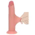 RealRock - realistické dildo s dvojitou hustotou (tělová barva) - 18,5 cm