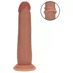   RealRock - realistické dildo s dvojitou hustotou (opálené) - 18,5 cm