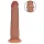 RealRock - realistické dildo s dvojitou hustotou (opálené) - 18,5 cm
