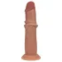 RealRock - realistické dildo s dvojitou hustotou (opálené) - 18,5 cm