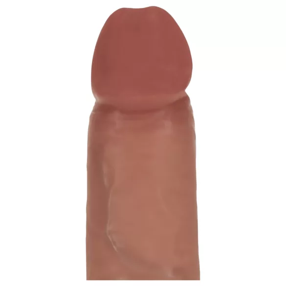 RealRock - realistické dildo s dvojitou hustotou (opálené) - 18,5 cm