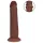RealRock - realistické dildo s dvojitou hustotou (hnědé) - 20,5 cm