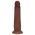 RealRock - realistické dildo s dvojitou hustotou (hnědé) - 20,5 cm