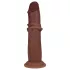 RealRock - realistické dildo s dvojitou hustotou (hnědé) - 20,5 cm