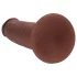 RealRock - realistické dildo s dvojitou hustotou (hnědé) - 20,5 cm