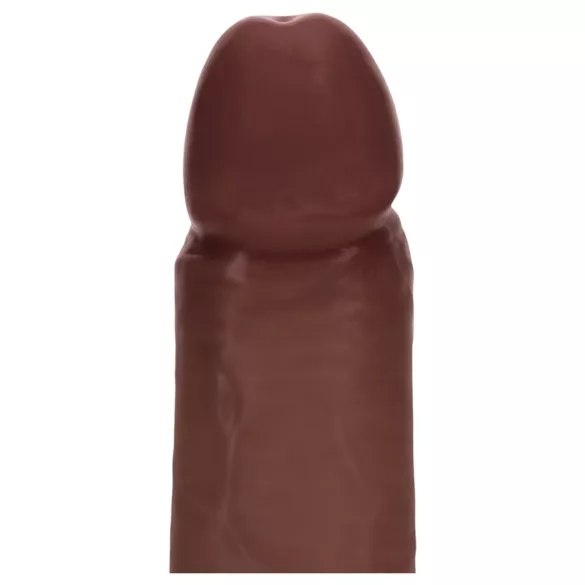 RealRock - realistické dildo s dvojitou hustotou (hnědé) - 20,5 cm